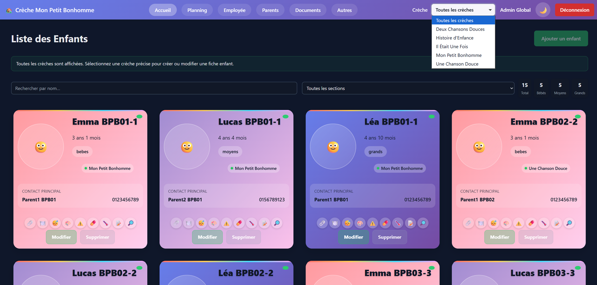 ERP Micro-Crèches